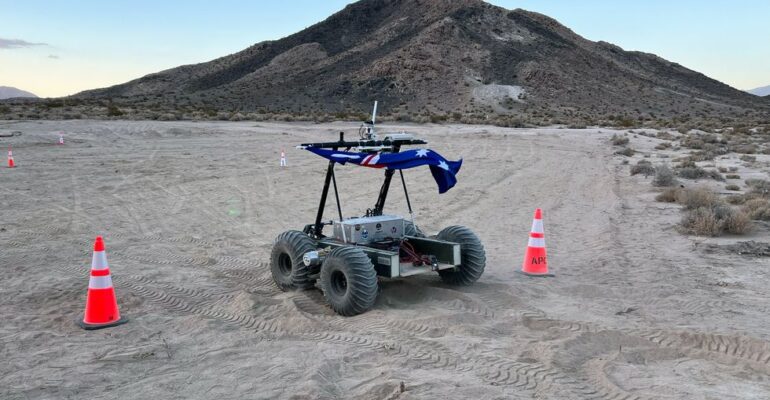 A Rover Race on Mojave Desert Sands