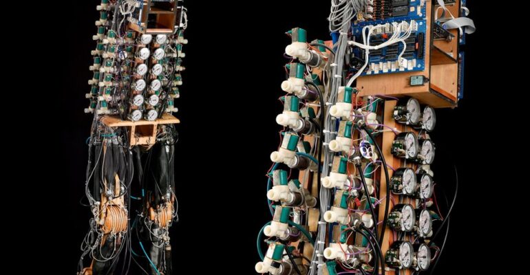 This DIY Bipedal Robot Used Pneumatic “Air-Muscles” Instead of Motors